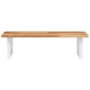 Wall-mounted sink shelf made of steel and solid acacia wood by , bathroom vanities - Ref: Foro24-3302824, Price: 65,50 €, Dis...