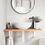 Wall-mounted sink shelf made of steel and solid acacia wood by , bathroom vanities - Ref: Foro24-3302830, Price: 76,13 €, Dis...