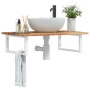 Wall-mounted sink shelf made of steel and solid acacia wood by , bathroom vanities - Ref: Foro24-3302832, Price: 84,03 €, Dis...