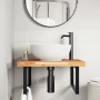 Wall-mounted sink shelf made of steel and solid acacia wood by , bathroom vanities - Ref: Foro24-3302885, Price: 100,32 €, Di...