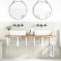 Wall-mounted sink shelf made of steel and solid acacia wood by , bathroom vanities - Ref: Foro24-3302914, Price: 182,66 €, Di...