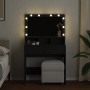 Tocador con luces LED negro 80x41x134,5 cm de , Tocadores para dormitorios - Ref: Foro24-848186, Precio: 139,95 €, Descuento: %