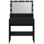 Tocador con luces LED negro 80x41x134,5 cm de , Tocadores para dormitorios - Ref: Foro24-848186, Precio: 139,95 €, Descuento: %