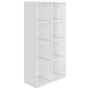 Estantería/Aparador contrachapada blanco brillo 66x30x130 cm de vidaXL, Librerías y estanterías - Ref: Foro24-800159, Precio:...