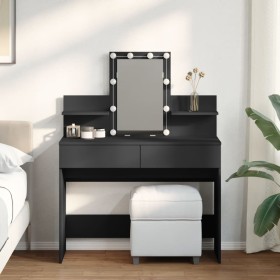 Black vanity with LED lights 100x40x130 cm by , Bedroom Dressers - Ref: Foro24-848200, Price: 134,87 €, Discount: %