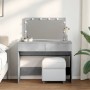 Dresser with concrete gray LED lights 100x40x120 cm by , Bedroom Dressers - Ref: Foro24-848209, Price: 131,78 €, Discount: %