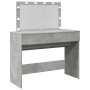 Dresser with concrete gray LED lights 100x40x120 cm by , Bedroom Dressers - Ref: Foro24-848209, Price: 131,78 €, Discount: %