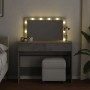 Tocador con luces LED gris hormigón 100x40x120 cm de , Tocadores para dormitorios - Ref: Foro24-848209, Precio: 143,39 €, Des...