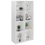 Estantería/Aparador contrachapada blanco brillo 66x30x130 cm de vidaXL, Librerías y estanterías - Ref: Foro24-800159, Precio:...