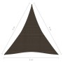 Toldo de vela HDPE marrón 160 g/m² 3x4x4 m de vidaXL, Sombrillas - Ref: Foro24-311805, Precio: 35,22 €, Descuento: %