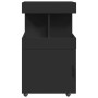 Engineered wood black bar cart 50x41x89 cm by , Sideboards - Ref: Foro24-848263, Price: 116,24 €, Discount: %