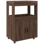 Engineered wood brown oak bar cart 60x39.5x89 cm by , Sideboards - Ref: Foro24-848275, Price: 107,68 €, Discount: %