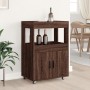 Carrito de bar madera de ingeniería marrón roble 60x39,5x89 cm de , Aparadores - Ref: Foro24-848275, Precio: 107,68 €, Descue...