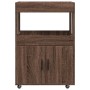 Engineered wood brown oak bar cart 60x39.5x89 cm by , Sideboards - Ref: Foro24-848275, Price: 107,68 €, Discount: %