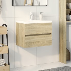 Set de muebles de baño 2 pzas cerámica y madera de ingeniería de , Muebles de baño - Ref: Foro24-3307658, Precio: 145,99 €, D...