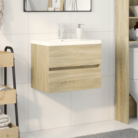 Set de muebles de baño 2 pzas cerámica y madera de ingeniería de , Muebles de baño - Ref: Foro24-3307658, Precio: 162,58 €, D...