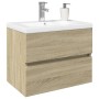 Set de muebles de baño 2 pzas cerámica y madera de ingeniería de , Muebles de baño - Ref: Foro24-3307658, Precio: 162,58 €, D...