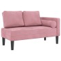 Rosa Samt-Sofa mit Chaiselongue und Kissen. von , Tagesbetten - Ref: Foro24-4007574, Preis: 195,17 €, Rabatt: %