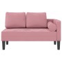 Rosa Samt-Sofa mit Chaiselongue und Kissen. von , Tagesbetten - Ref: Foro24-4007574, Preis: 195,17 €, Rabatt: %