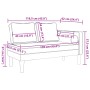 Rosa Samt-Sofa mit Chaiselongue und Kissen. von , Tagesbetten - Ref: Foro24-4007574, Preis: 195,17 €, Rabatt: %