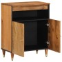 Solid mango wood auxiliary cabinet 60x33x75 cm by , CD and DVD storage - Ref: Foro24-358309, Price: 103,04 €, Discount: %