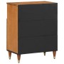 Solid mango wood auxiliary cabinet 60x33x75 cm by , CD and DVD storage - Ref: Foro24-358309, Price: 103,04 €, Discount: %