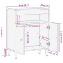 Solid mango wood auxiliary cabinet 60x33x75 cm by , CD and DVD storage - Ref: Foro24-358309, Price: 103,04 €, Discount: %