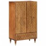 Solid mango wood tall sideboard 60x33x100 cm by , CD and DVD storage - Ref: Foro24-358314, Price: 210,25 €, Discount: %