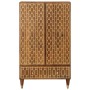 Solid mango wood tall sideboard 60x33x100 cm by , CD and DVD storage - Ref: Foro24-358314, Price: 210,25 €, Discount: %