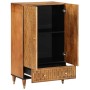 Aparador alto madera maciza de mango 60x33x100 cm de , Almacenamiento para CD y DVD - Ref: Foro24-358314, Precio: 210,25 €, D...