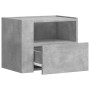 Wall-mounted bedside table set, 2 units, concrete gray color, 45x30x35 cm by , Nightstands - Ref: Foro24-848318, Price: 85,31...