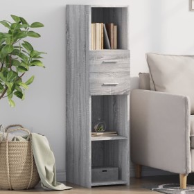 Aparador alto madera de ingeniería gris Sonoma 30x42,5x124 cm de , Aparadores - Ref: Foro24-846157, Precio: 94,99 €, Descuent...