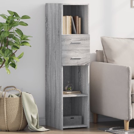 Aparador alto madera de ingeniería gris Sonoma 30x42,5x124 cm de , Aparadores - Ref: Foro24-846157, Precio: 82,86 €, Descuent...