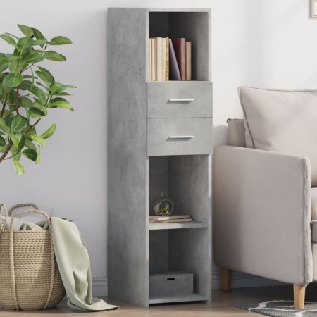 Tall engineered wood sideboard in gray concrete 30x42.5x124 cm by , Sideboards - Ref: Foro24-846155, Price: 80,53 €, Discount: %