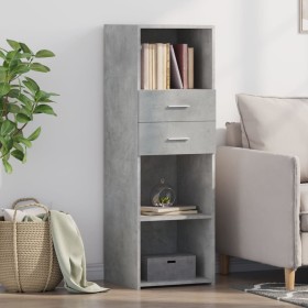 Tall engineered wood gray concrete sideboard 40x42.5x124 cm by , Sideboards - Ref: Foro24-846162, Price: 95,99 €, Discount: %