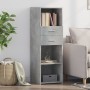 Tall engineered wood gray concrete sideboard 40x42.5x124 cm by , Sideboards - Ref: Foro24-846162, Price: 96,12 €, Discount: %