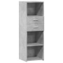 Tall engineered wood gray concrete sideboard 40x42.5x124 cm by , Sideboards - Ref: Foro24-846162, Price: 96,12 €, Discount: %