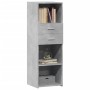 Tall engineered wood gray concrete sideboard 40x42.5x124 cm by , Sideboards - Ref: Foro24-846162, Price: 96,12 €, Discount: %