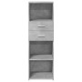 Tall engineered wood gray concrete sideboard 40x42.5x124 cm by , Sideboards - Ref: Foro24-846162, Price: 96,12 €, Discount: %