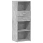 Aparador alto madera de ingeniería gris hormigón 45x42,5x124 cm de , Aparadores - Ref: Foro24-846169, Precio: 103,99 €, Descu...