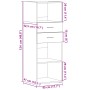 Hoher Schrank aus grauem Beton-Ingenieurholz, 45x42,5x124 cm. von , Sideboards - Ref: Foro24-846169, Preis: 91,05 €, Rabatt: %