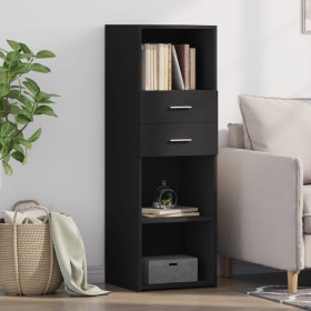 Tall black engineered wood sideboard 40x42.5x124 cm by , Sideboards - Ref: Foro24-846160, Price: 98,99 €, Discount: %