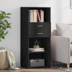 Aparador alto madera de ingeniería negro 50x42,5x124 cm de , Aparadores - Ref: Foro24-846174, Precio: 110,99 €, Descuento: %