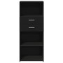 Tall black engineered wood sideboard 50x42.5x124 cm by , Sideboards - Ref: Foro24-846174, Price: 96,76 €, Discount: %