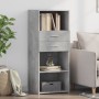 Tall engineered wood sideboard in gray concrete 50x42.5x124 cm by , Sideboards - Ref: Foro24-846176, Price: 93,94 €, Discount: %