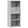 Tall engineered wood sideboard in gray concrete 50x42.5x124 cm by , Sideboards - Ref: Foro24-846176, Price: 93,94 €, Discount: %