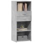 Hoher Schrank aus grauem Beton-Ingenieurholz, 50x42,5x124 cm. von , Sideboards - Ref: Foro24-846176, Preis: 93,94 €, Rabatt: %