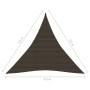 Toldo de vela marrón HDPE 160 g/m² 4,5x4,5x4,5 m de vidaXL, Sombrillas - Ref: Foro24-311810, Precio: 20,36 €, Descuento: %