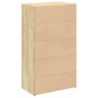 Aparador alto madera de ingeniería roble Sonoma 70x41x124 cm de , Aparadores - Ref: Foro24-846406, Precio: 90,28 €, Descuento: %