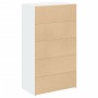 Aparador alto madera de ingeniería blanco 70x41x124 cm de , Aparadores - Ref: Foro24-846404, Precio: 92,90 €, Descuento: %